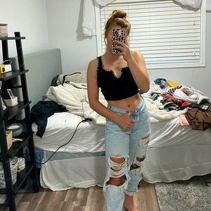 cheetah rim tank top